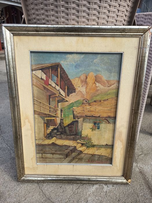 Tablou Foarte Vechi Original Artist Italian Consacrat