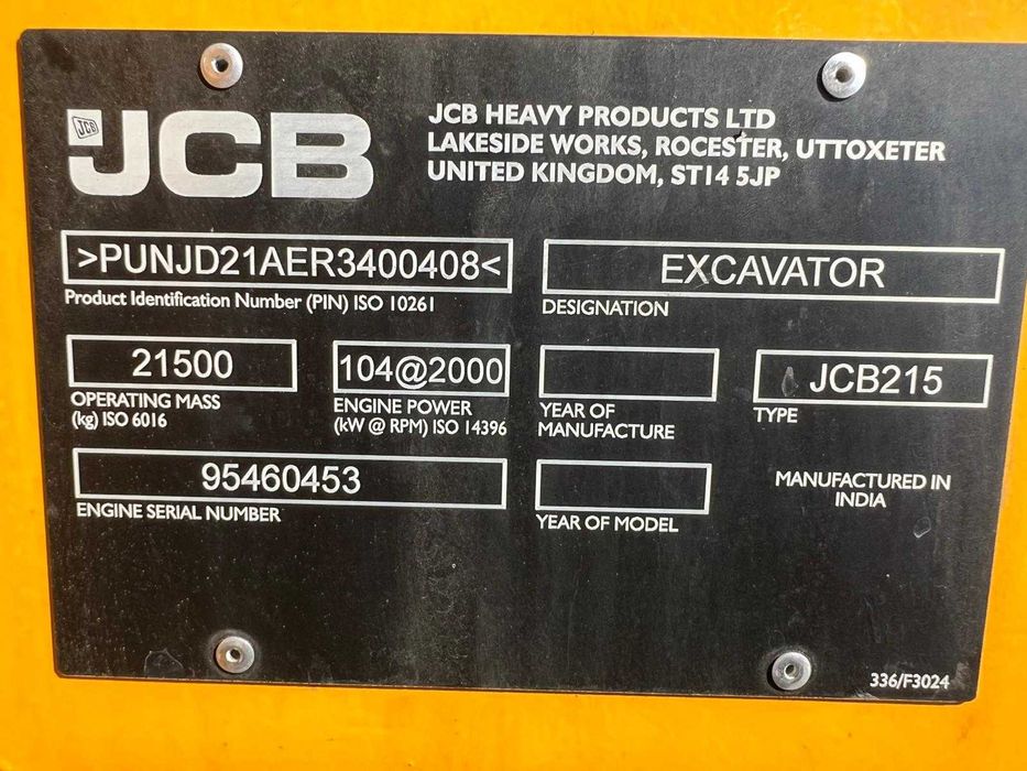 Екскаватор JCB 215LC [21,5 тона, 141 к.с.] Нов  + Видео
