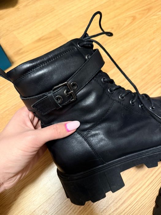 Сапоги ботинки зимние кожа шерсть