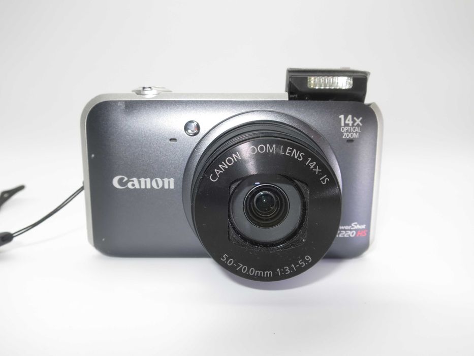 Canon PowerShot SX220 HS ултра компактен цифров фотоапарат с 14x Оптичен Зум, дигитална камера с Full HD в чудесно състояние, работи отлично
