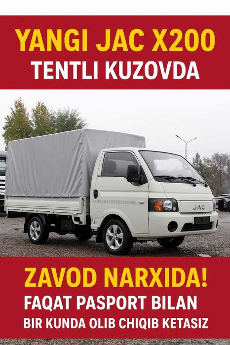 JAC X200 -butun o'zbekiston bo'ylab sotuvda tayyor