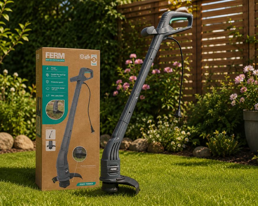 Trimmer electric FERM 250W – Mașină de tuns iarba & margini