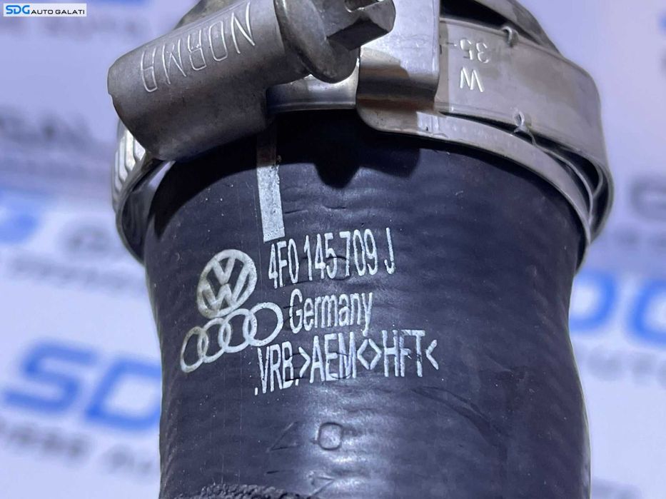 Furtun Conducta Stanga Aer Radiator Intercooler Audi A6 C6 2.7 TDI V6 BPP BSG 2005 - 2011 Cod 4F0145979A 4F0145709J