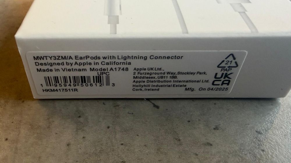 Casti apple earpods lightning