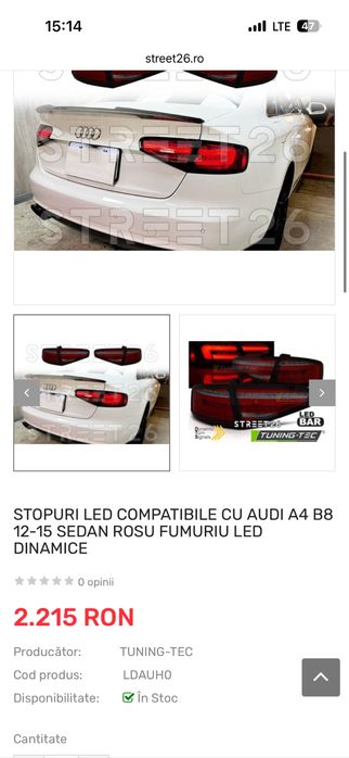 stopuri audi a4 b8,5 sedan 2012-2015