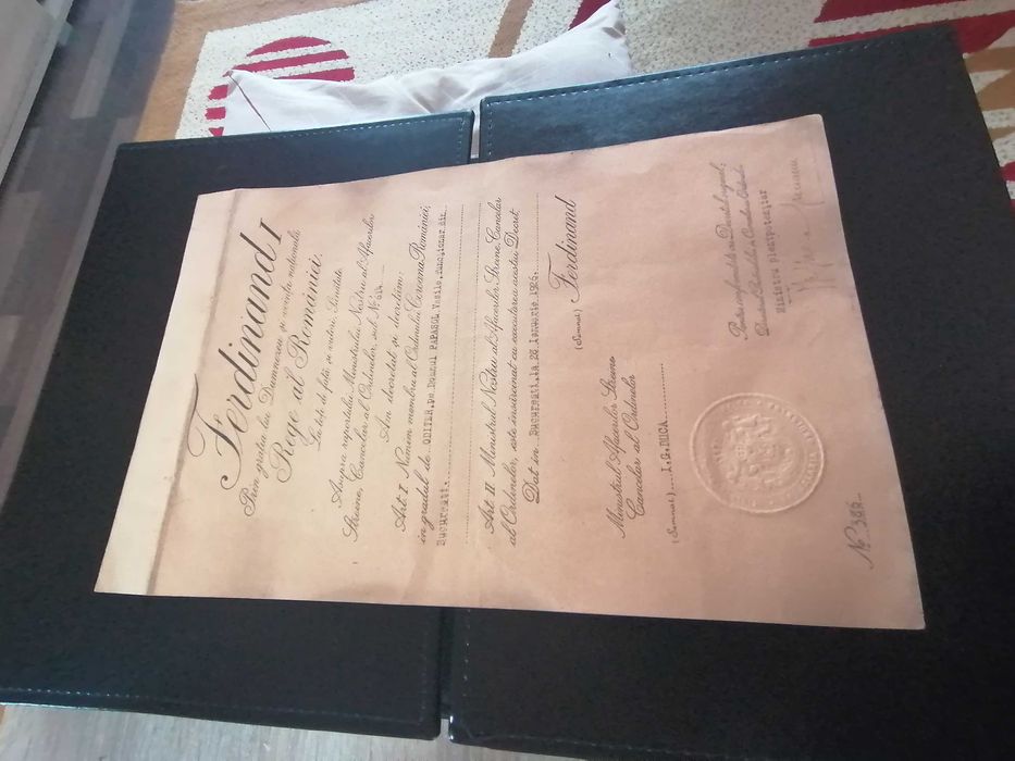 Brevet Ferdinand l  Rege al Romaniei