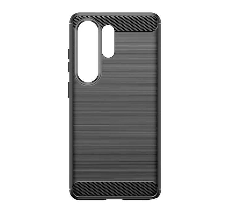 Samsun S24/S25/PLUS/ULTRA/S26/PLUS/ULTRA Husa TPU Carbon Brush Neagra