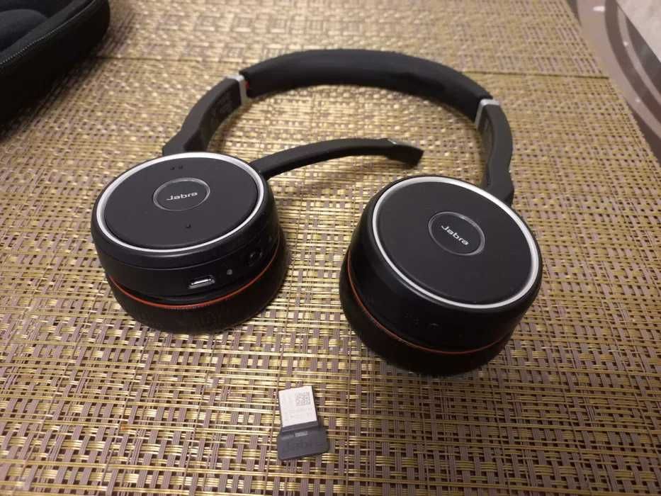 Casti JABRA Evolve 75 Bluetooth Noise Cancelling Tele Work cu Dongle