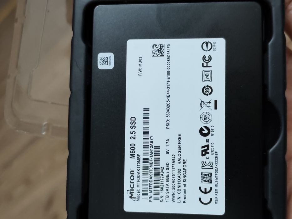 SSD 1 TB micron 2'5