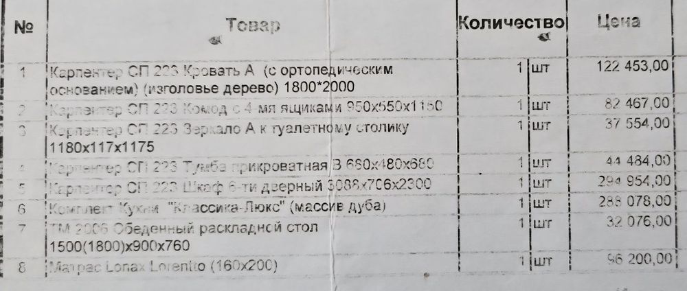 Стол обеденный гостинный