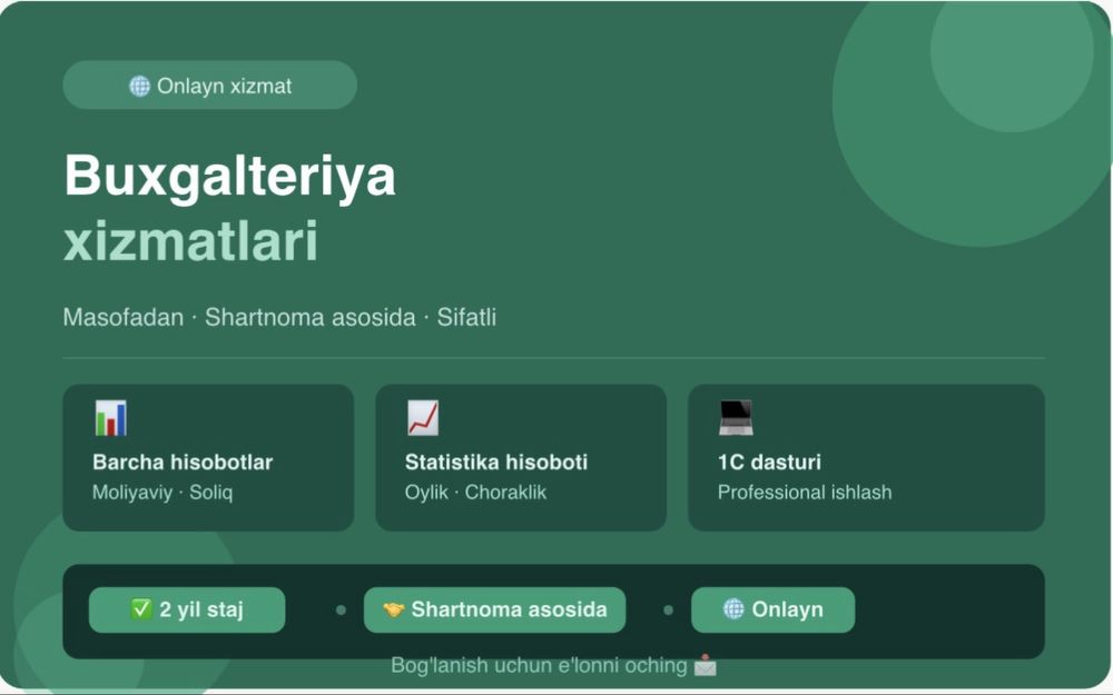 Onlayn buxgalteriya xizmati