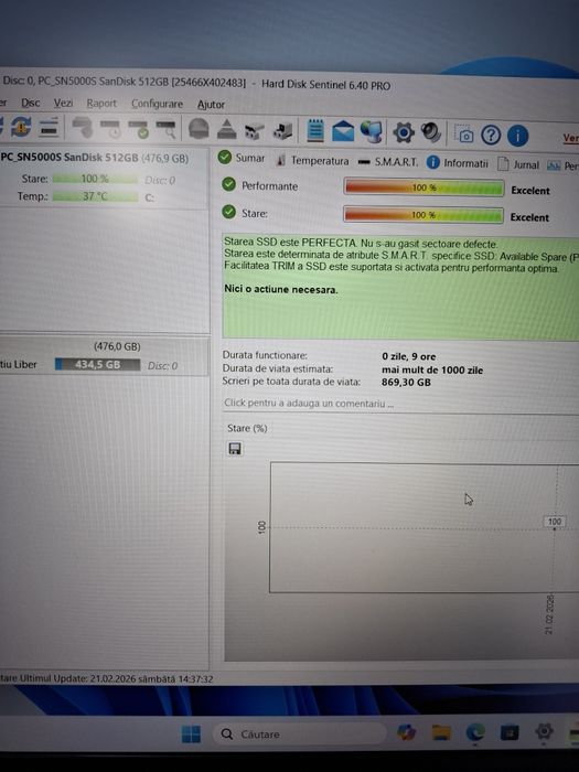 Laptop Dell 16 DC16250 16GB DDR5 512GB SSD