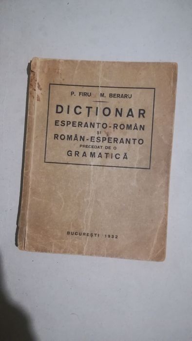 Dictionar Esperanto-roman 1932. Rar.