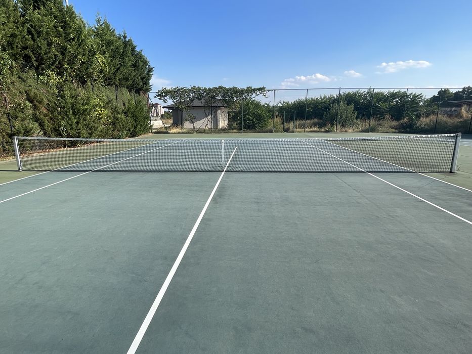 Тенис мрежа с алуминиеви повдигащи стойки