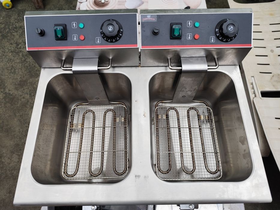 Friteuza  electrica cu doua cuve 12 litri/cuva