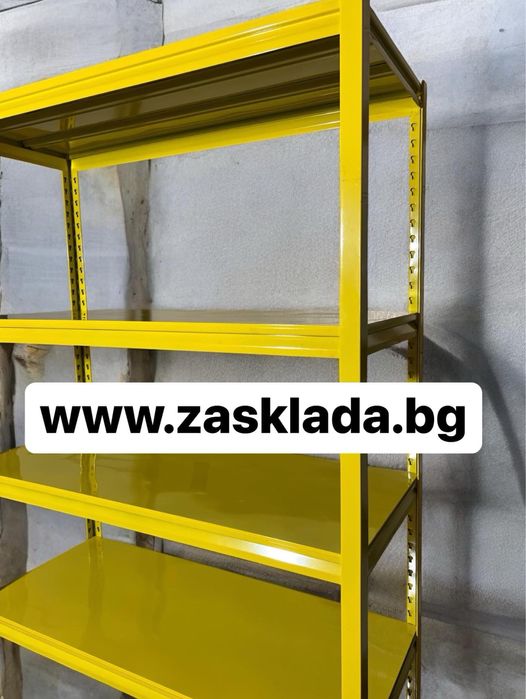 Метален стелаж с 5 метални рафта