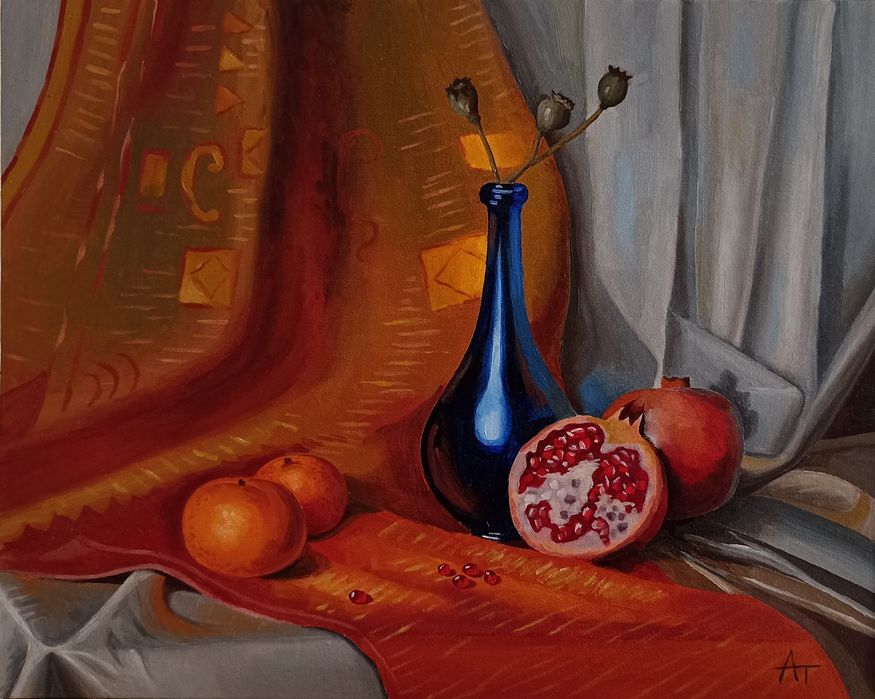 Картина. Натюрморт с гранатом