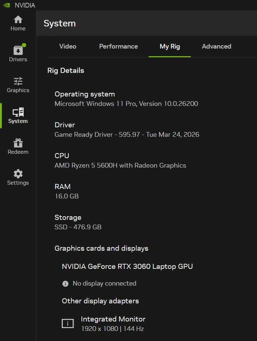 Laptop Gaming HP Victus 16 | RTX 3060 6GB 130W vbios | Ryzen 5 5600H 6/12 cores 4.2Ghz | Baterie 100% audio Bowers&Wilkins | 16GB DDR4 512GB SSD