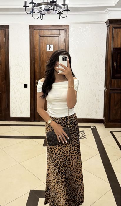 Юбка леопардовый\