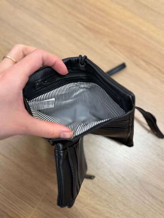 Портмоне от естествена кожа черно made in italy