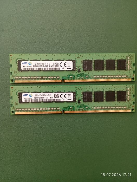 Kit memorii PC Samsung 16Gb (2x8Gb) Ddr3, frecvență 1600MHz,