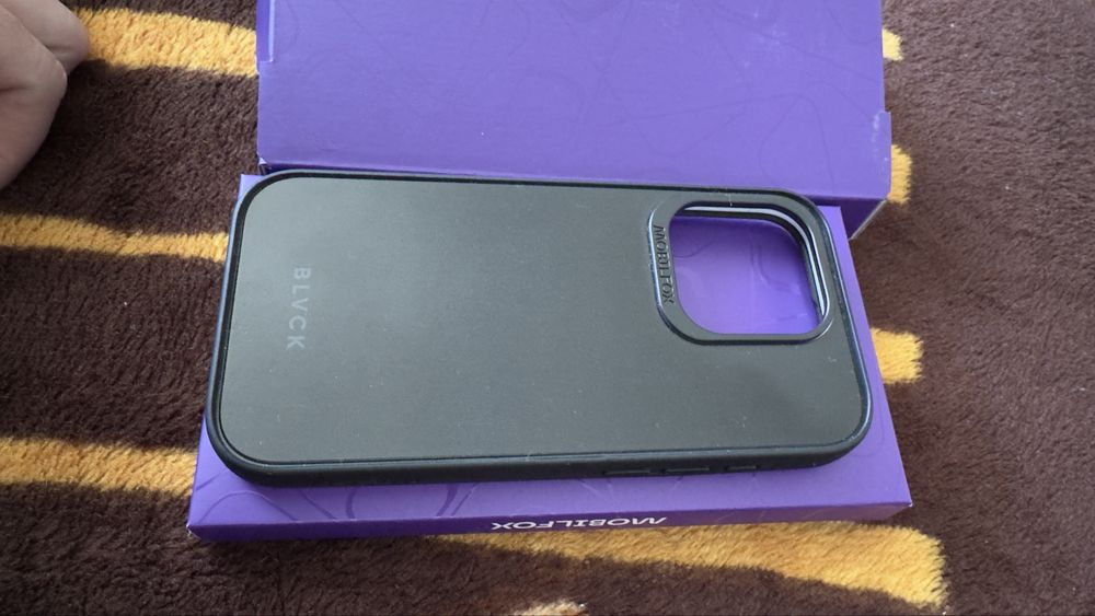 Husa Negru si Antracit  noua mobilfox iphone 15 pro