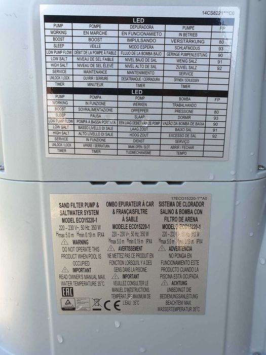Filtru de nisip KRYSTAL CLEAR cu debit apa 5700 l/ora + solinator