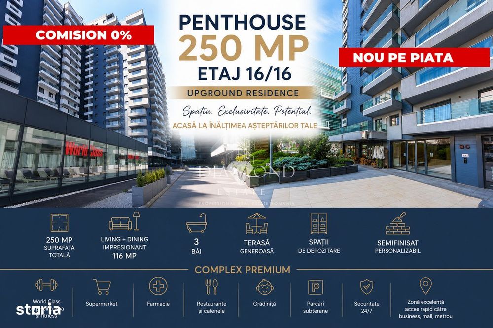 0% Comision! TUR VIDEO | Penthouse 254mp | Living 116mp | UpGround