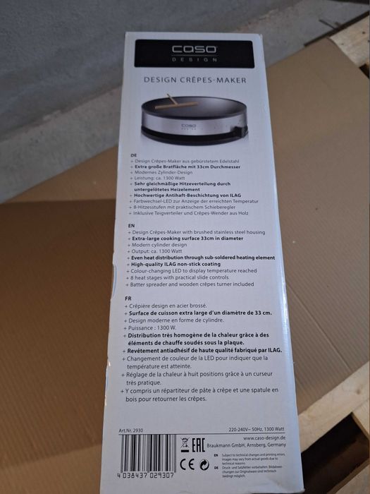 Електрически котлон за палачинки CM 1300 CASO 2930