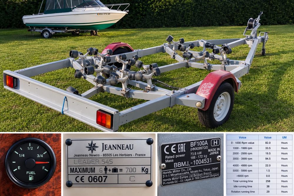 Jeanneau Leader 545. Honda Bf 100 Peridoc Proba pe loc Port Midia -SAU SCHIMB CU BARCA MAI MARE-