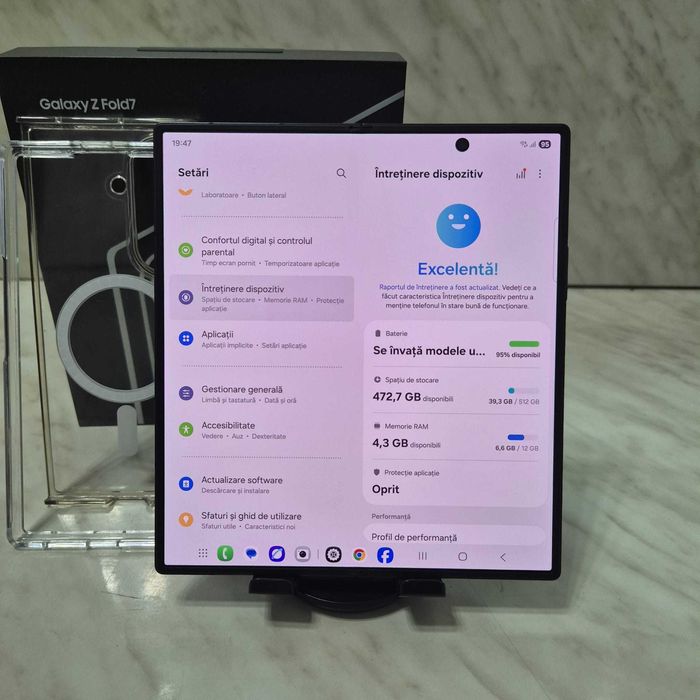 Telefon Samsung Galaxy Fold 7 Negru 512/12 gb Full Box si Husa Cadou Zeus Amanet Rahova 35398