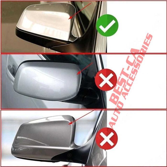 Capace oglinzi Batman negru lucios pentru F01 F06 F07 F10 F13 pre-lci