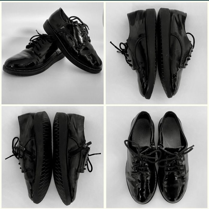 Обувь для девочек. Турция. Кожа. Сапоги, уги, туфли-лоферы. Чёрные.