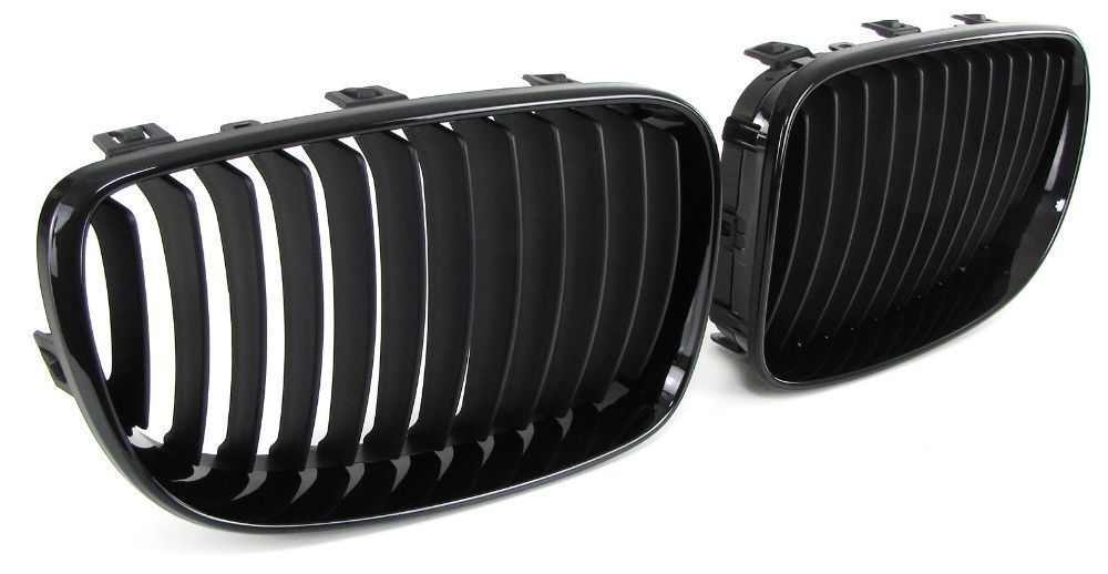Grile negre pentru BMW seria 1 E81 E82 E87 E88 simple duble mate lucioase
