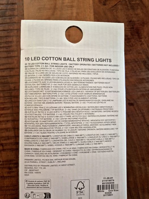 Instalație lumini decorative Primark Home