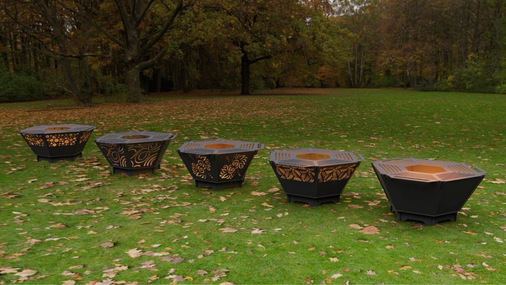 Focar exterior cu grill din otel 3 mm demontabil