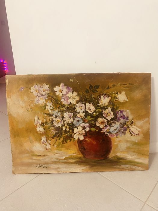 Tablou pictat pe panza de Ion Tolas in anul 1976