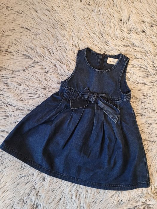 Sarafan Jeans ,12-18 luni , 74, 82- 89 cm