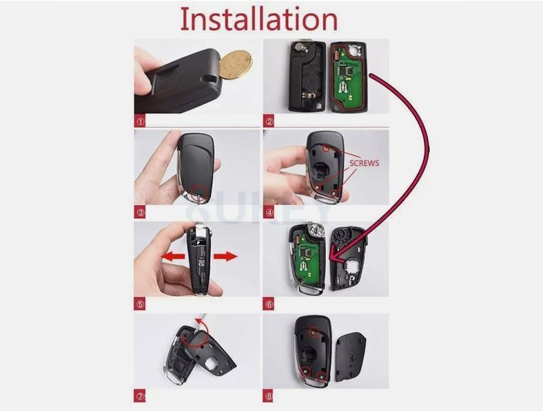 Кутийка за ключ с 2 бутона CITROEN PEUGEOT