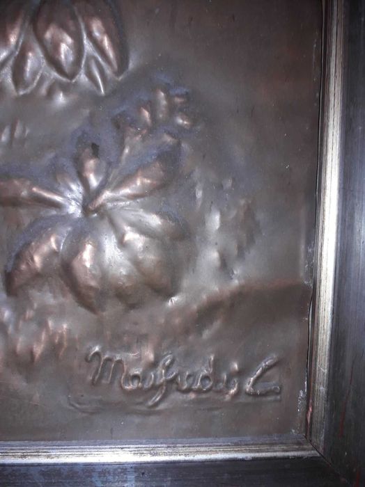 Tablou semnat din cupru