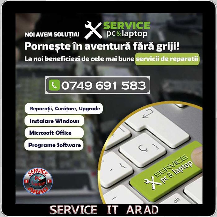 Reparatii PC/Laptop/Instalare Windows/Curatare console PS4/5/Xbox ARAD
