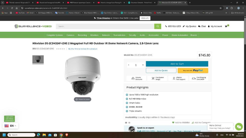 Camera Poe Hikvision DS-2CD4324F-IZHS 2.8-12mm