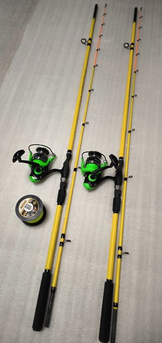 SET 2 Lansete Feeder 3.0m PRO FL Dual Force 200 gr + 2 Mulinete QC5000