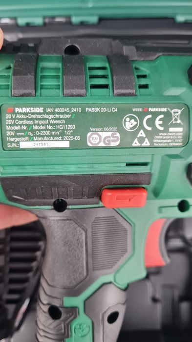 Bormasina cu impact parkside 20v model PASSK 20LI C4