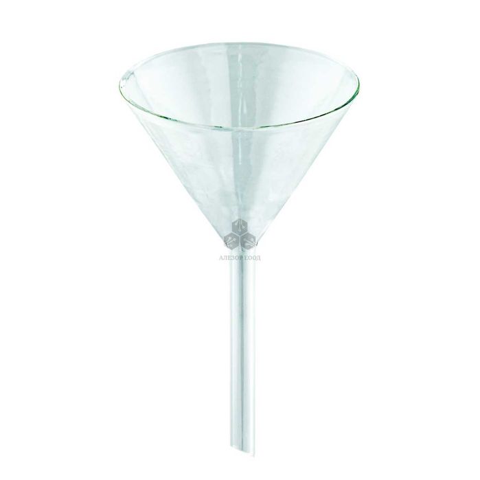 Стъклена фуния 120 мм - къс тип, боросиликатно стъкло, 4386