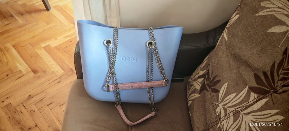 Чанта O bag мини, виолетов цвят