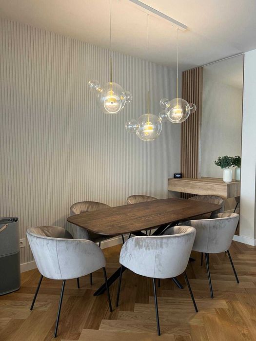 Lustra de Dinning LED cu ornamente din sticla