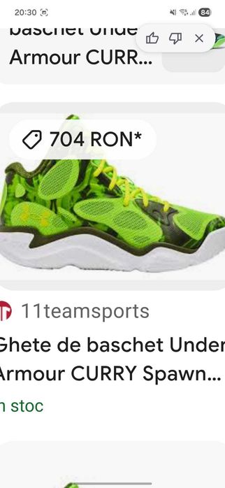 Under Armour CURRY Spawn masura 43 originali noi in cutie