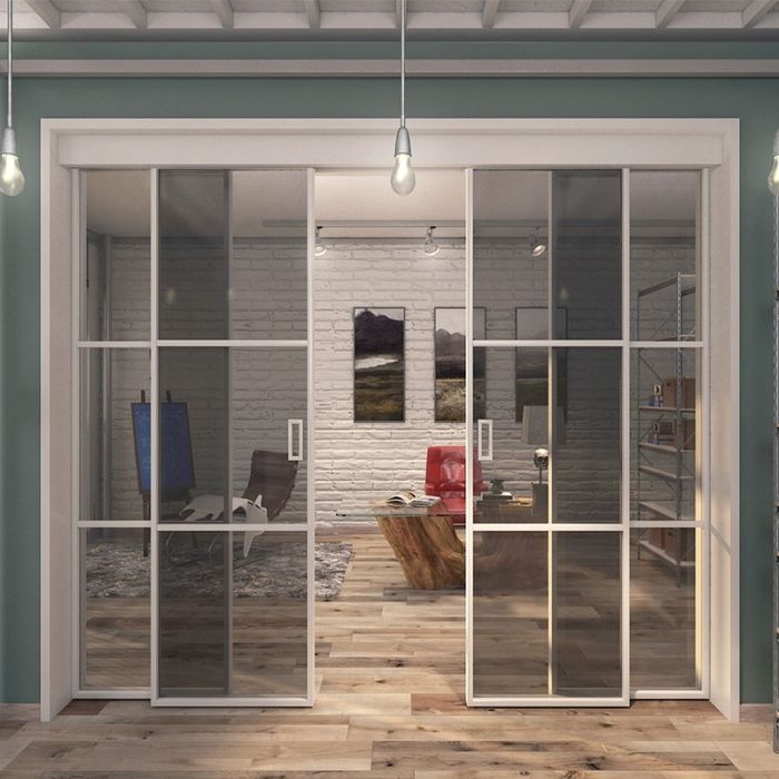 Стеклянные перегородки и двери в стиле лофт