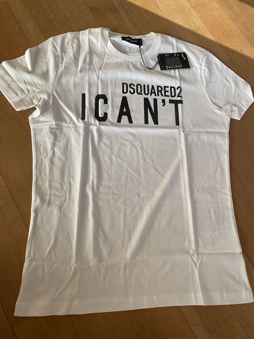 Бяла мъжка тениска Dsquared2